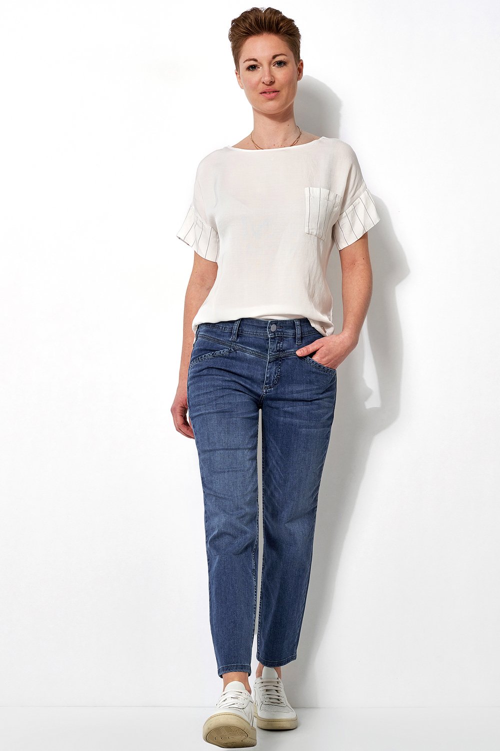 Lässige 7/8-Jeans | Style »Liv« blue used