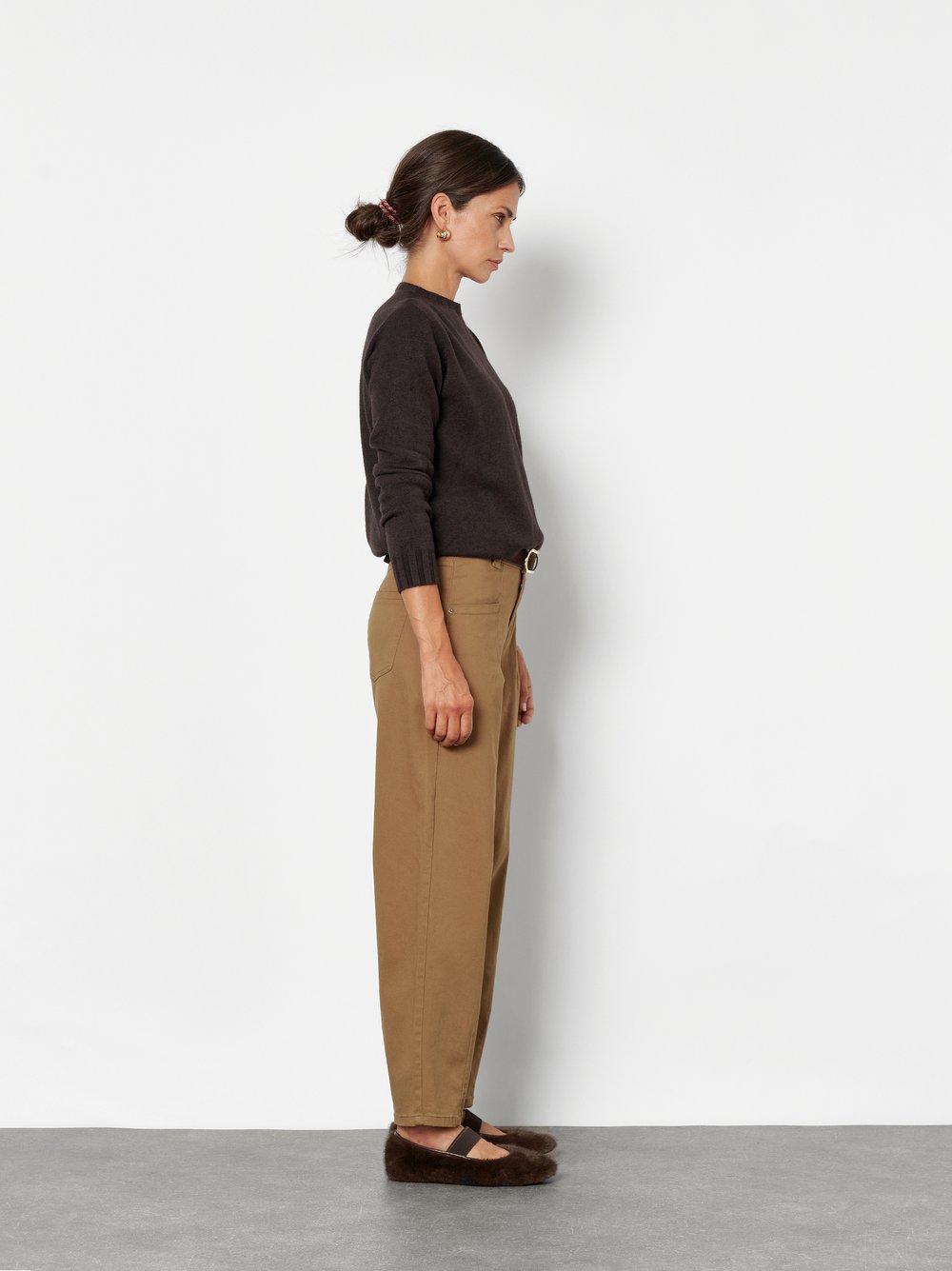 Barrel-Hose mit markanten Fronttaschen | Style »Liv Barrel« Braun
