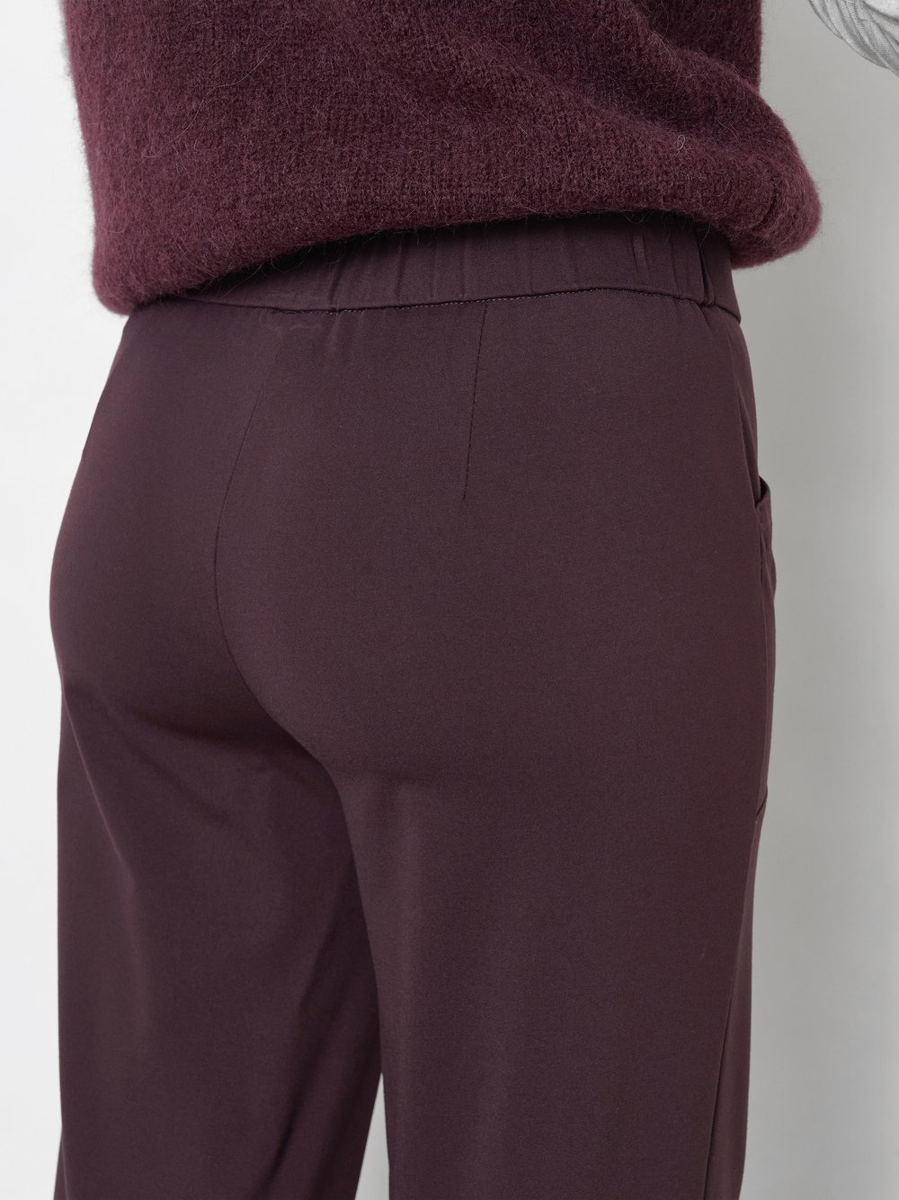 Wide-Leg Hose mit Tunnelzug | Style »Sue Wide« Bordeaux