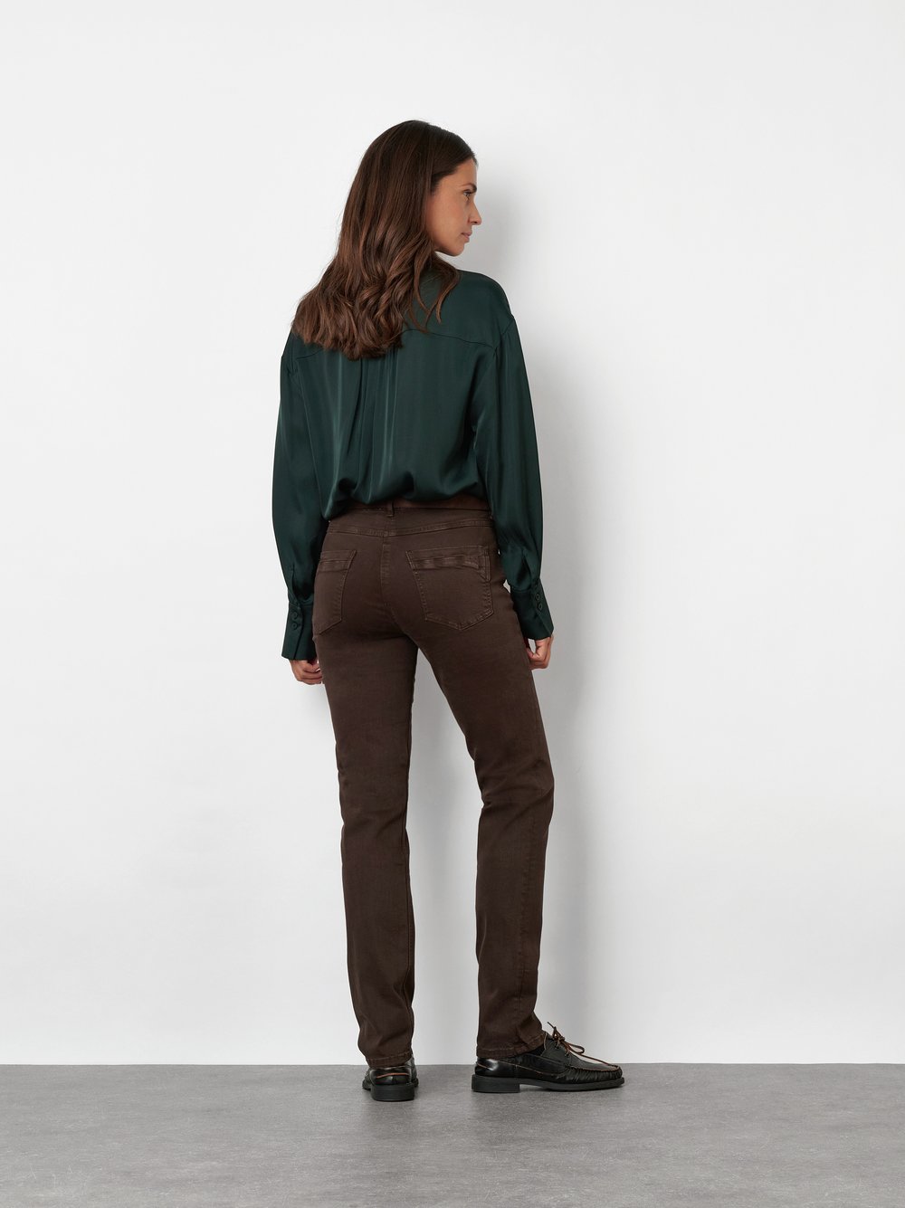 Elegant Tie-Neck Blouse | Style »Alva« Dark Green