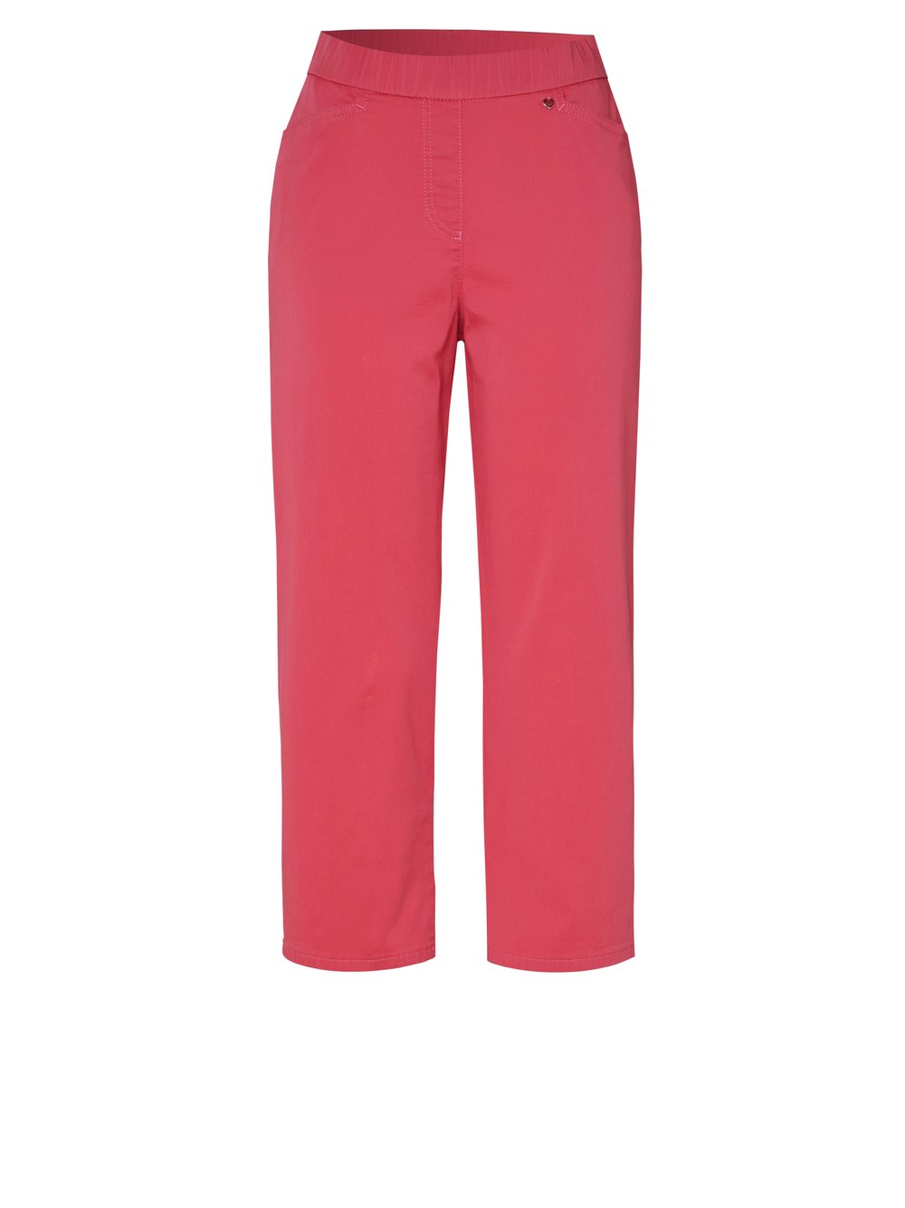Womens trousers Scarlet 3/4 in pink, relaxed 3/4-length trousers with a pull-on waistba, product view