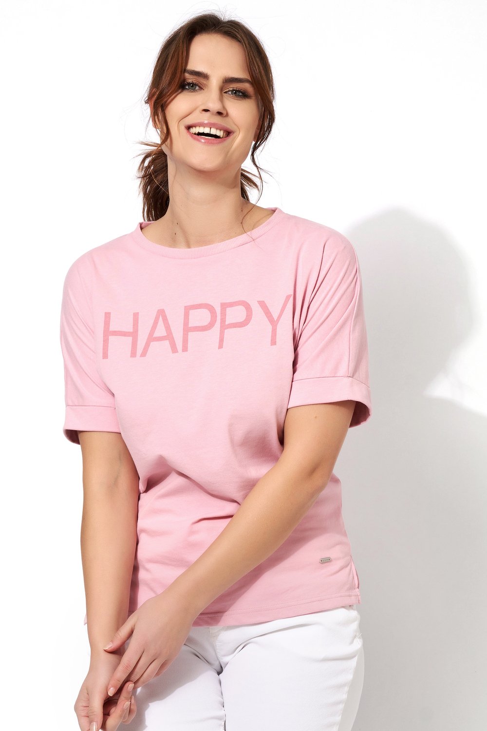 Shirt mit Schriftzug | Style »Debby« soft pink