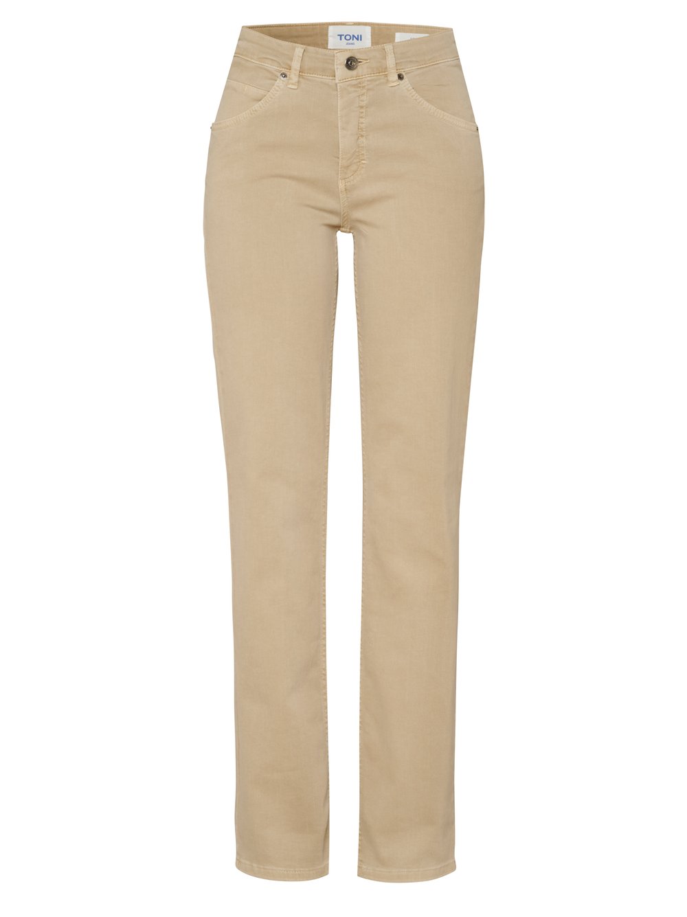 Damenjeans Liv in Camel, straight-Fit Jeans aus Colour Denim, freigestellte Produktansicht