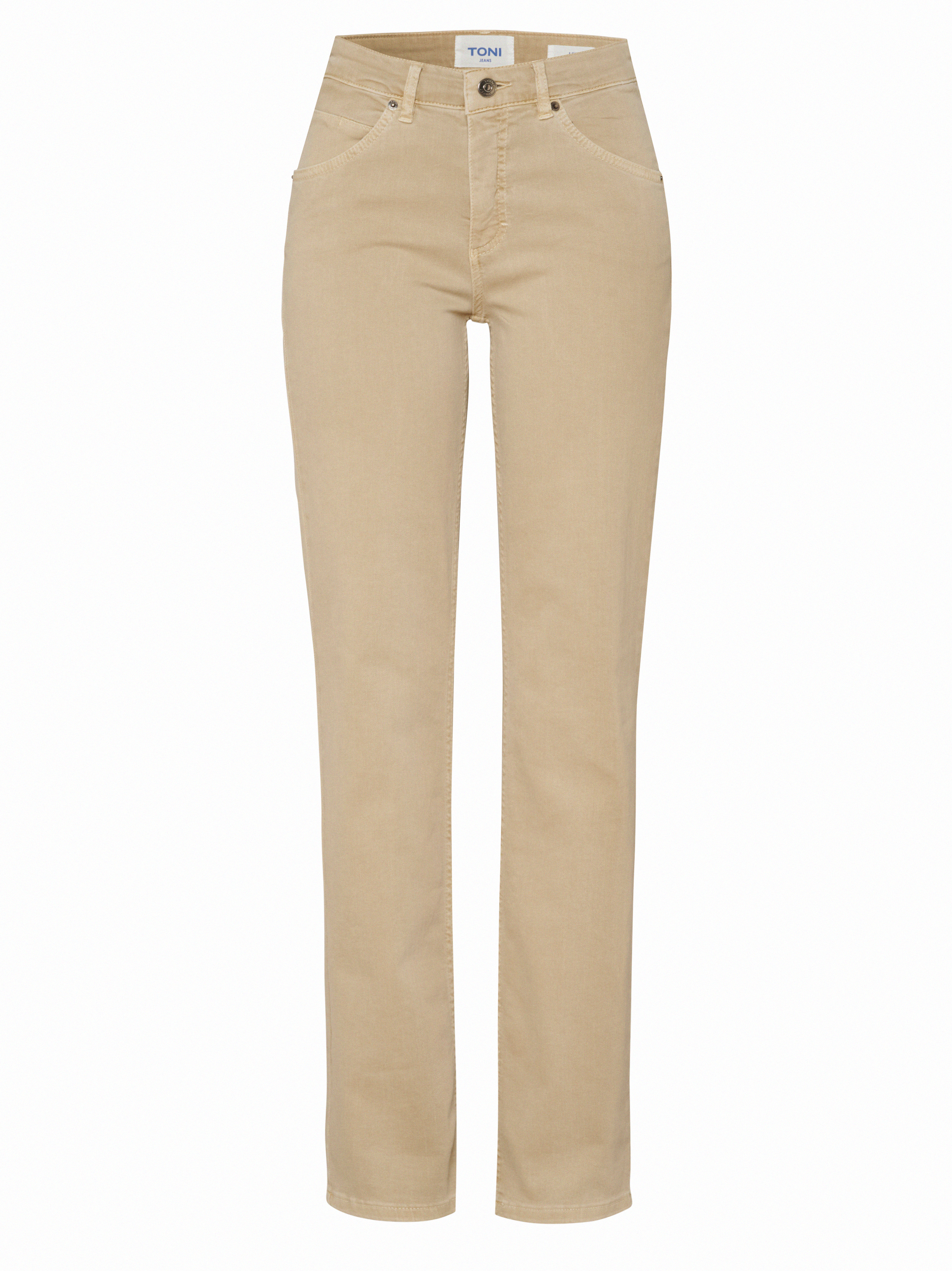 Damenjeans Liv in Camel, straight-Fit Jeans aus Colour Denim, freigestellte Produktansicht