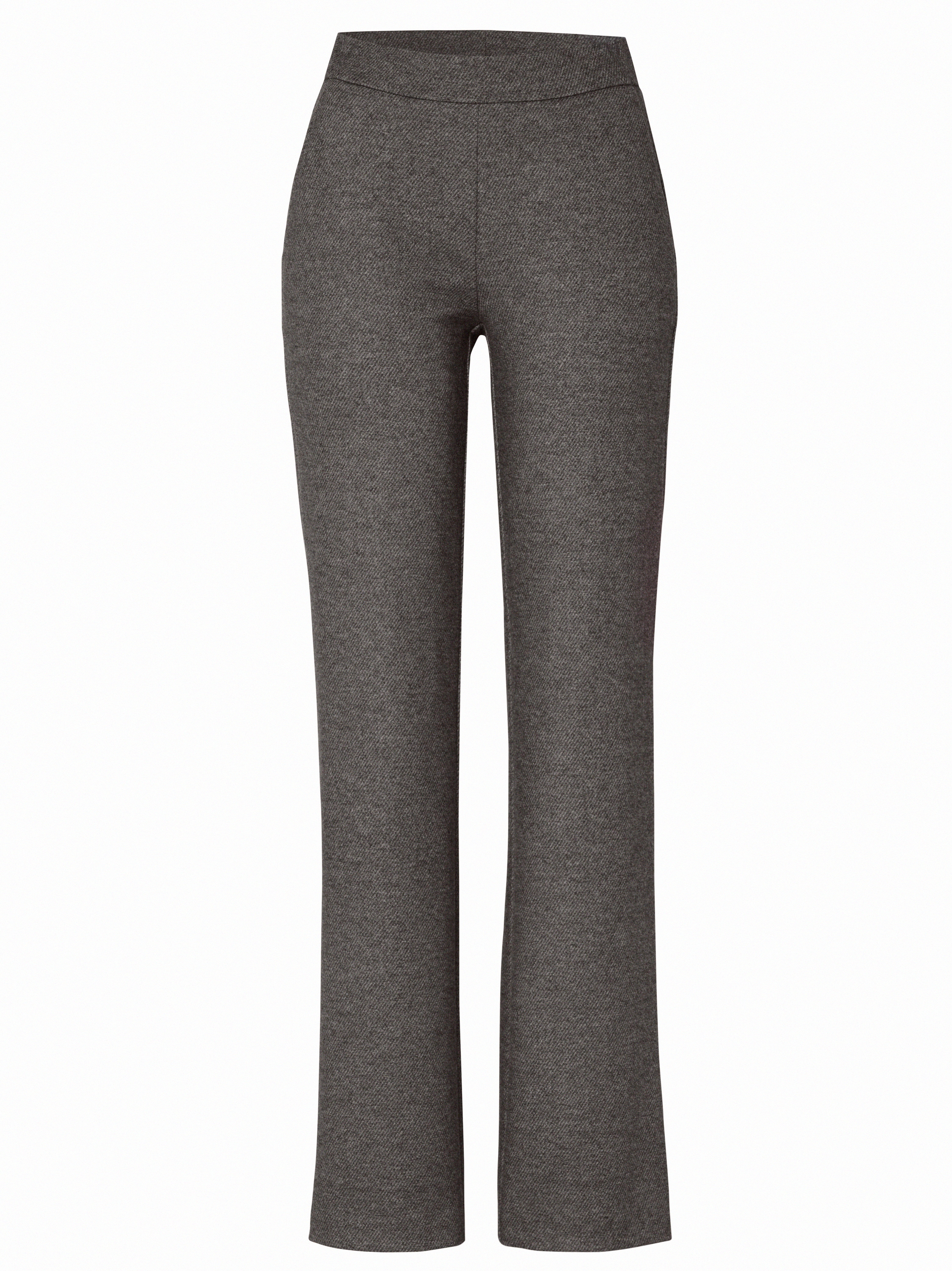 Womens trousers Jenny Wide in Dark Grey, wide leg trousers in a melange look, product view