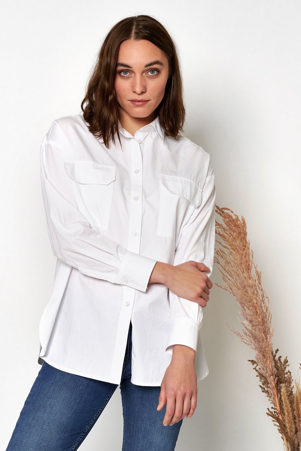 Casual shirt blouse | Style »Alva« white