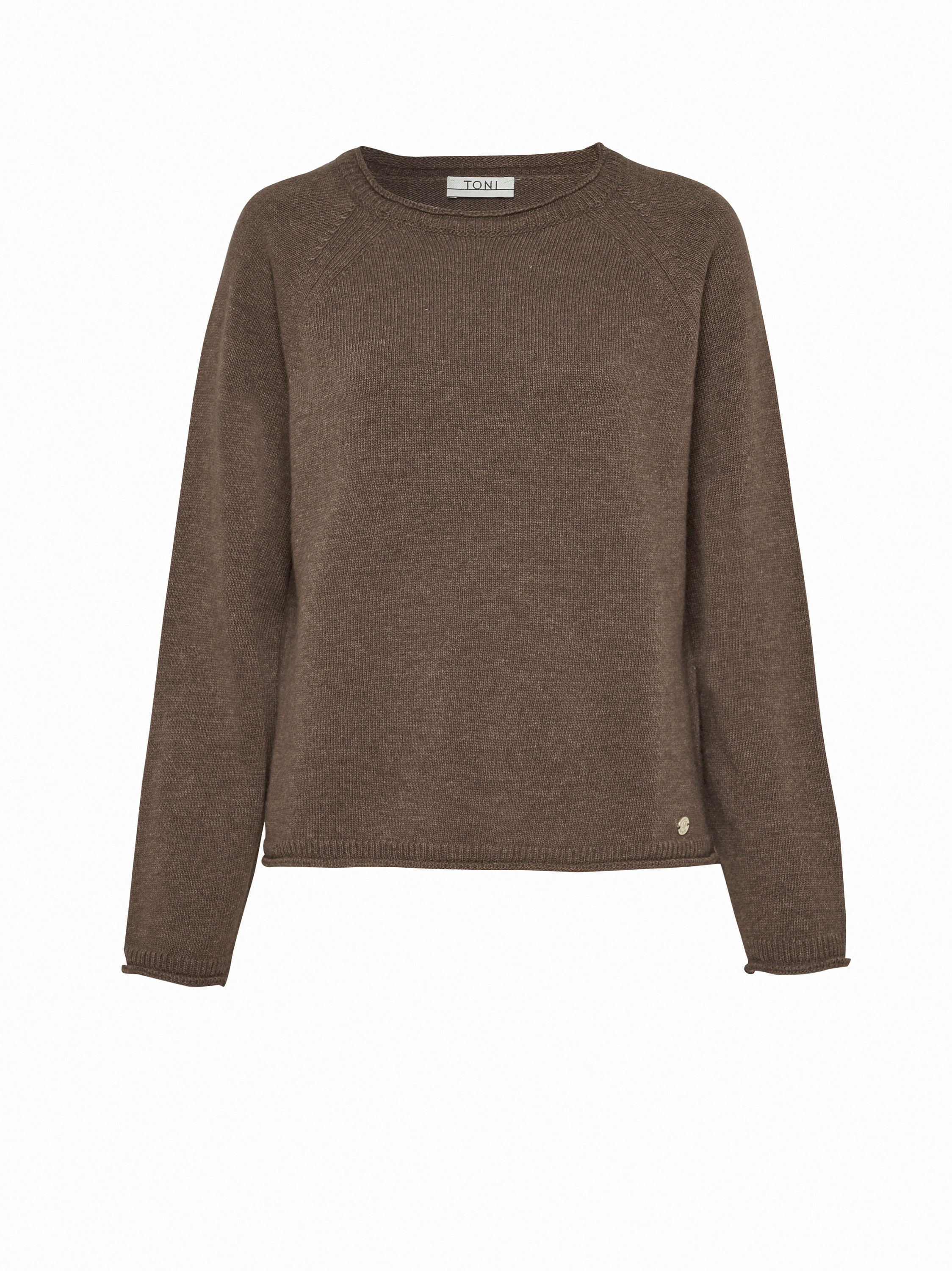 Damenpullover Gaia in Braun, Pulli aus Kaschmir-Mischung, freigestellte Produktansicht