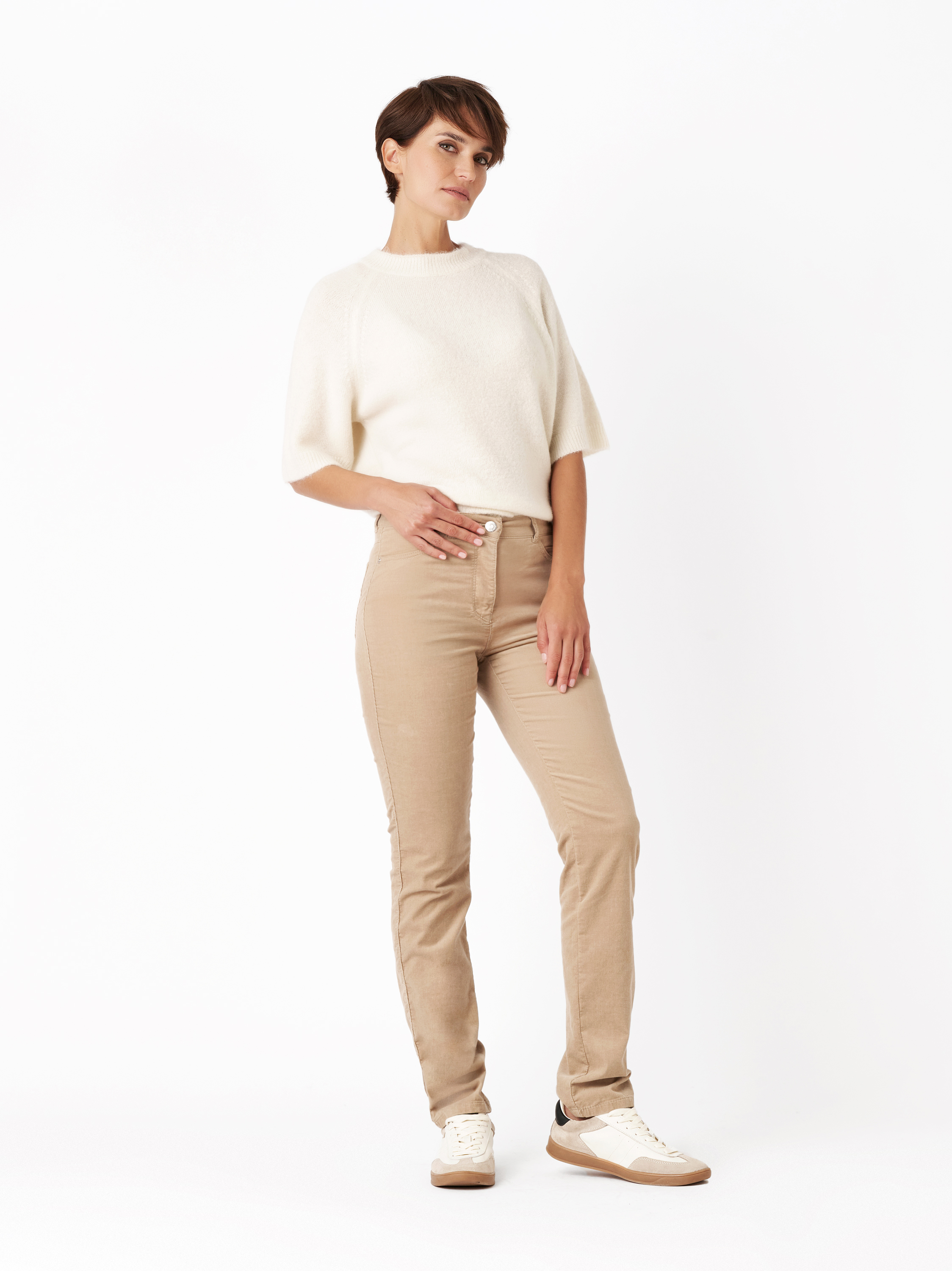 Hose be loved beige Outfitansicht Hose be loved beige Outfitansicht
