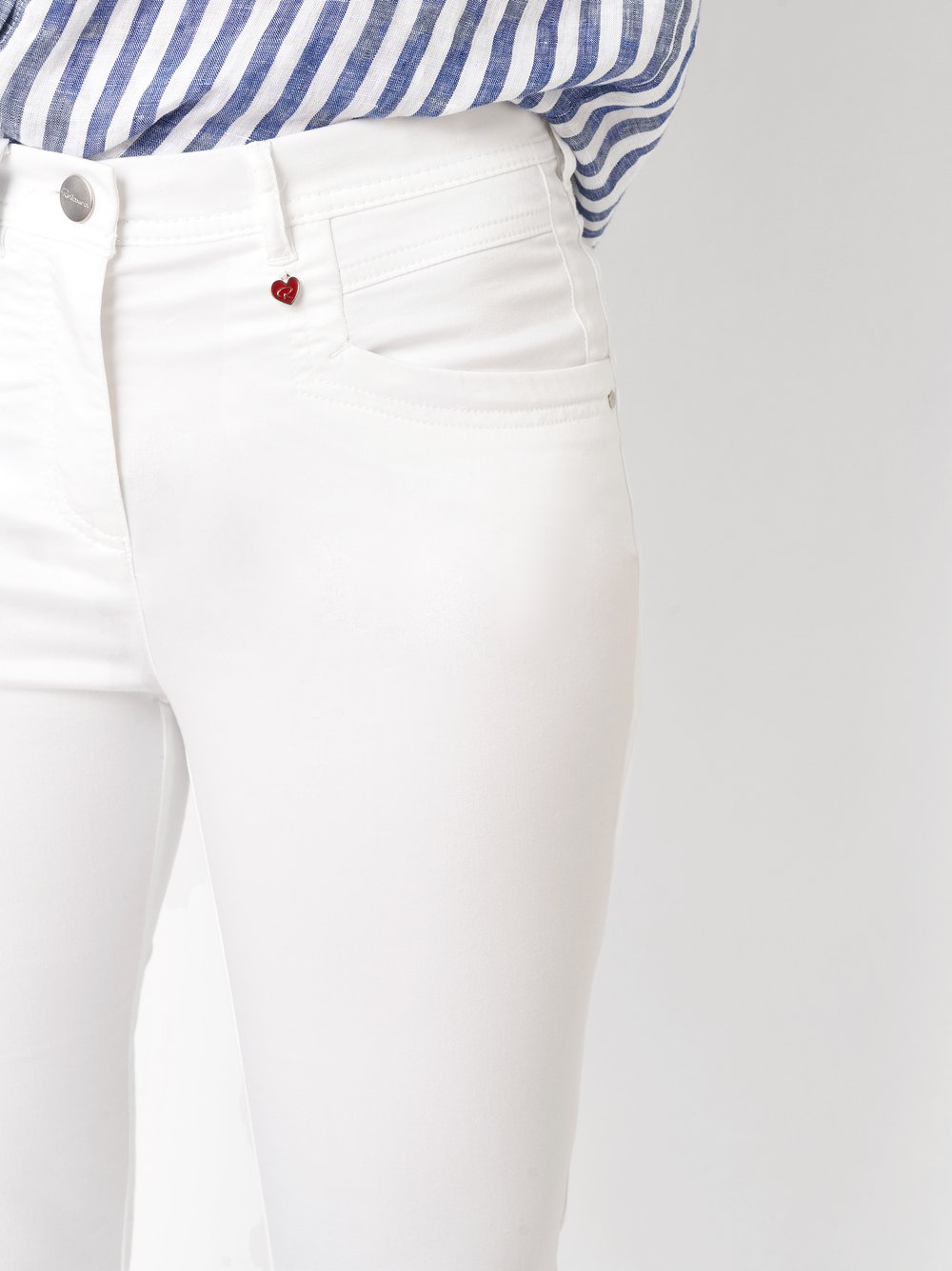 Damenhose Meine beste Freundin 7/8 in white, Sommerliche 7/8-Hose, Detailansicht