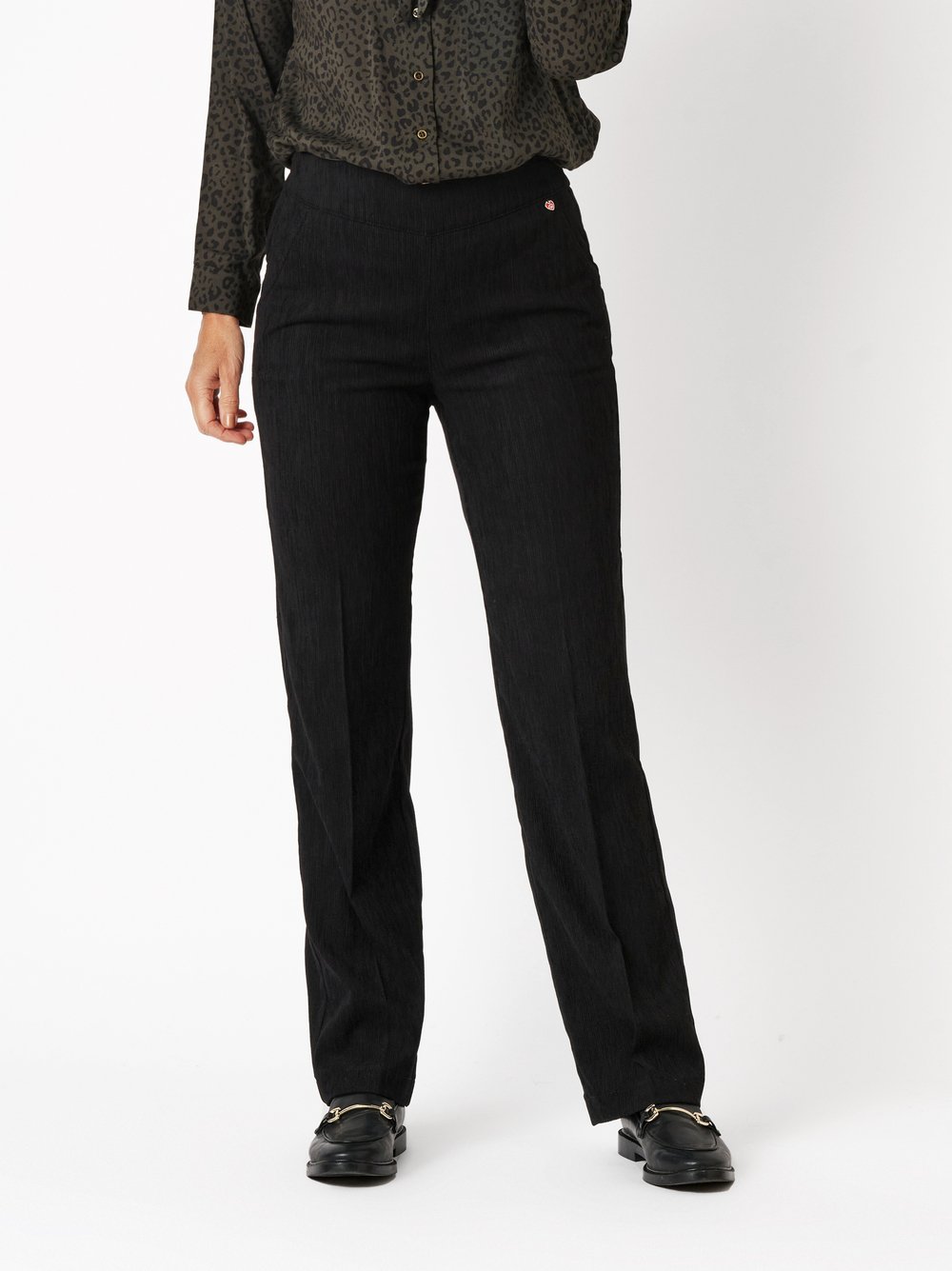 Trousers Scarlet black front view Trousers Scarlet black front view