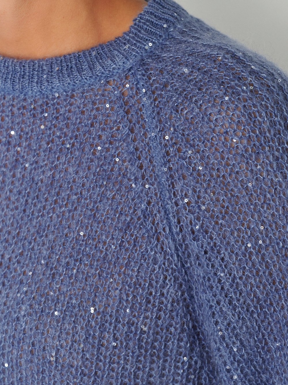 Sequin Knit Jumper | Style »Gail« Blue