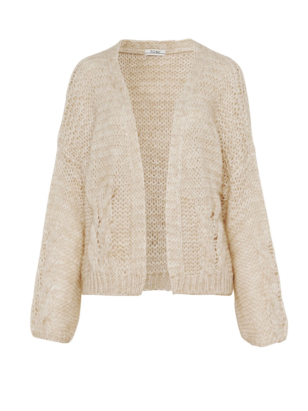 Strickjacke Halo light brown Freisteller Strickjacke Halo light brown Freisteller