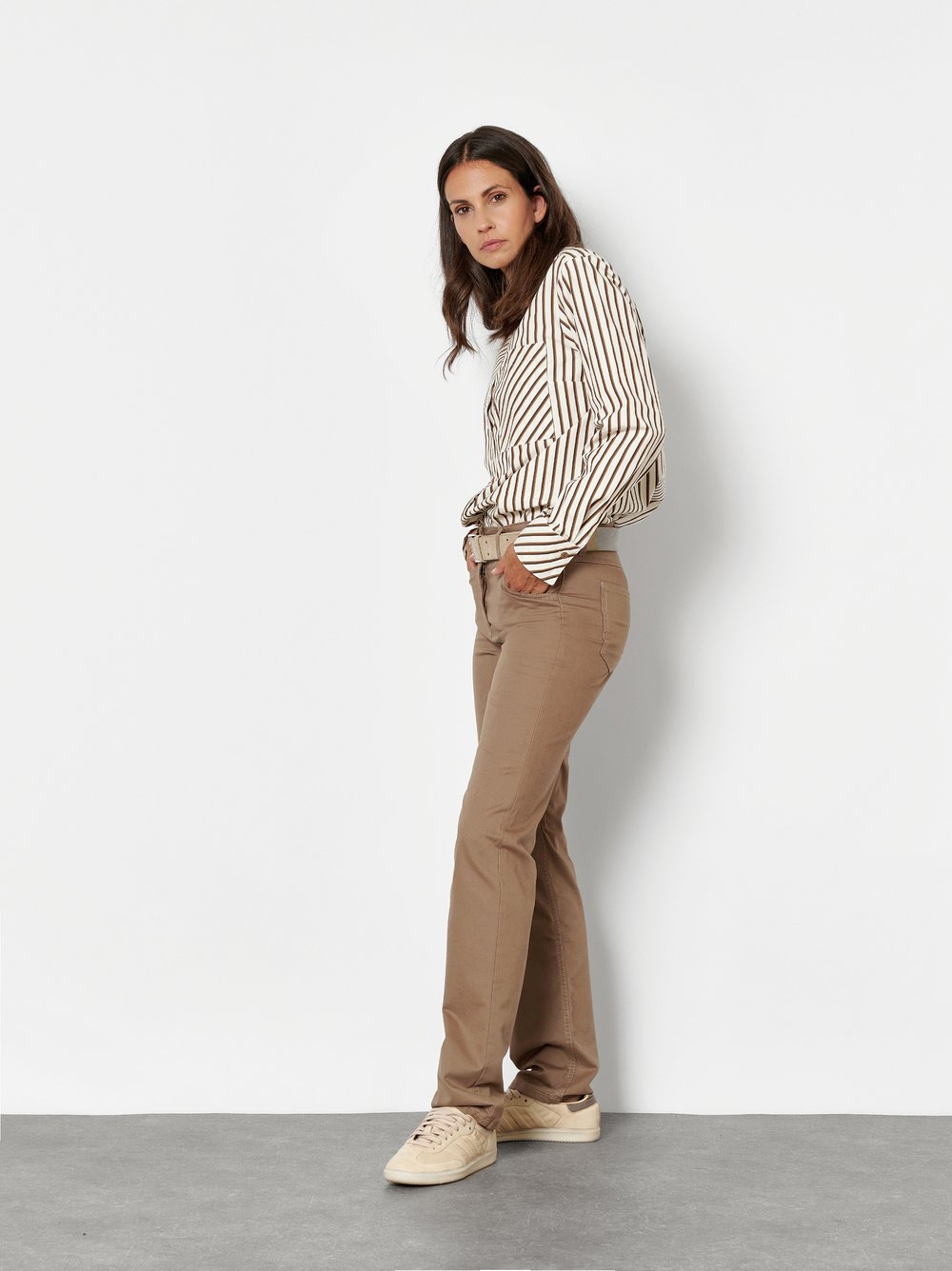 Regular-Fit Hose mit Strassdetail | Style »Be Loved« Braun