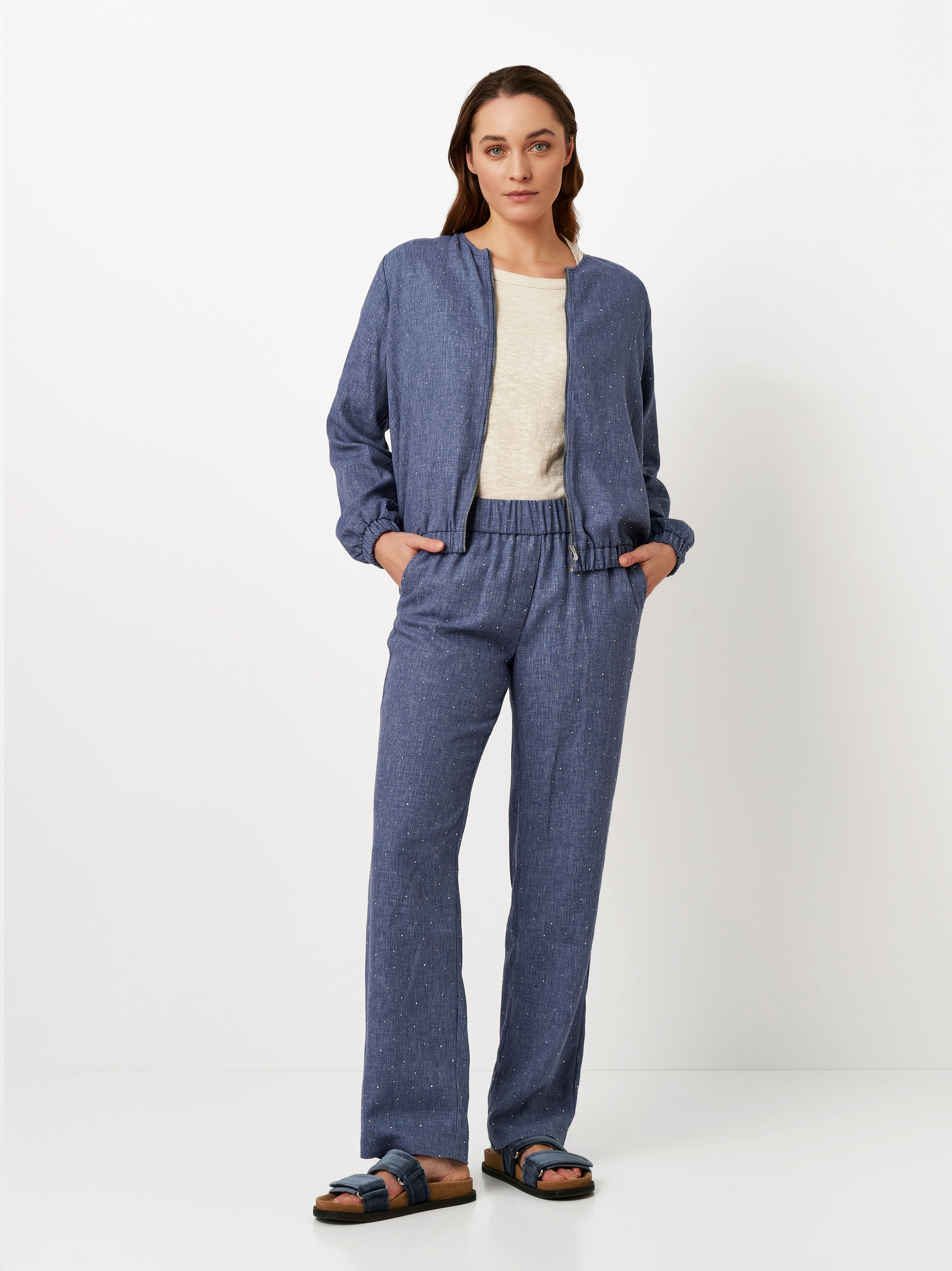 Jacket Lexi blue outfit view Jacket Lexi blue outfit view