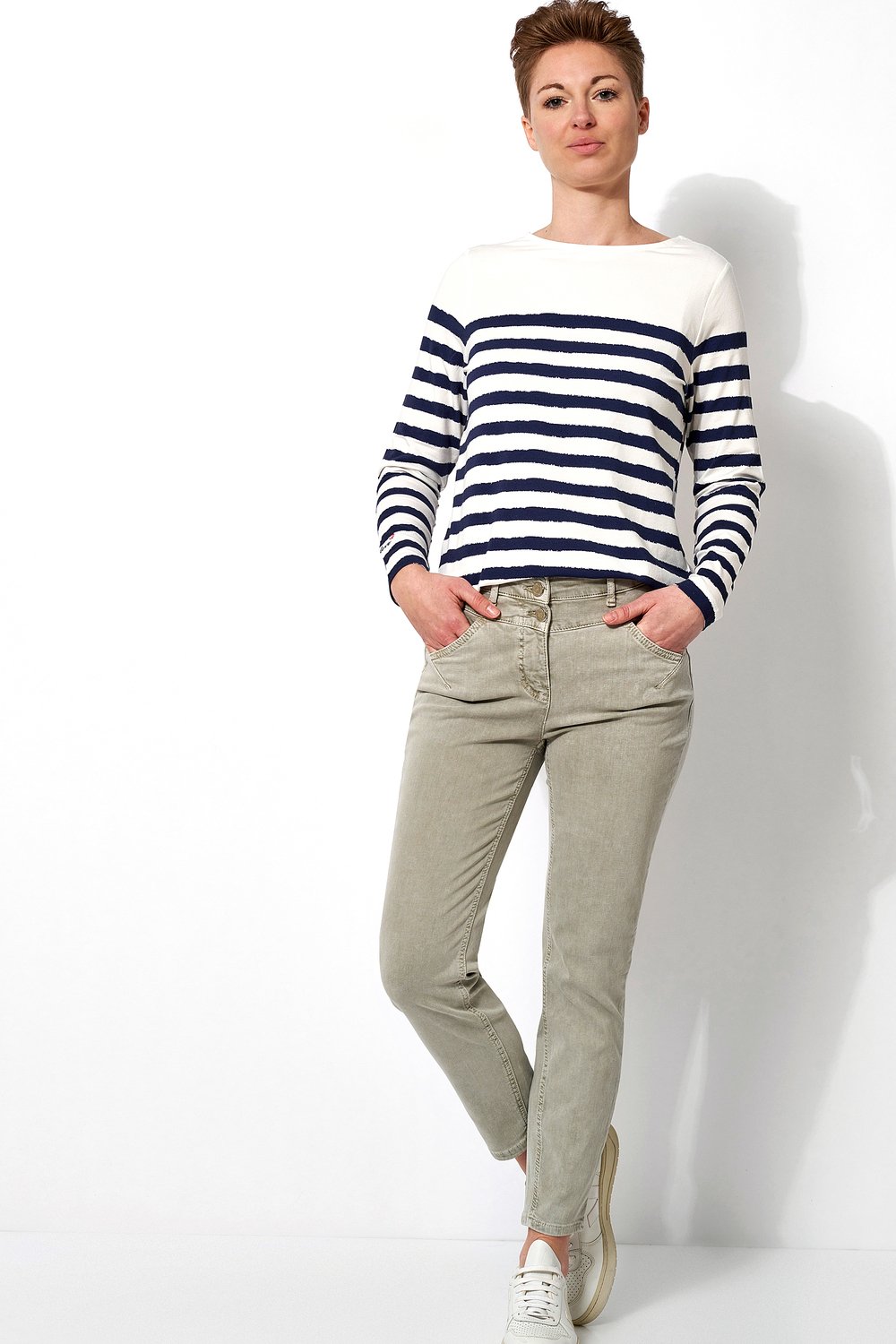 7/8-Shapingjeans mit Waschung | Style »Magic Infinity« light khaki