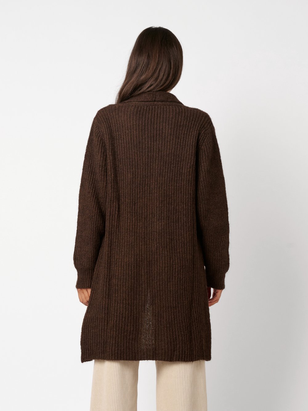 Strickjacke Grace dark brown Rueckansicht
