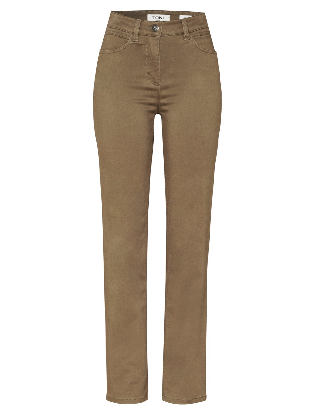 High-Waist Hose aus warmem Baumwollstretch | Style »Be Loved« Braun