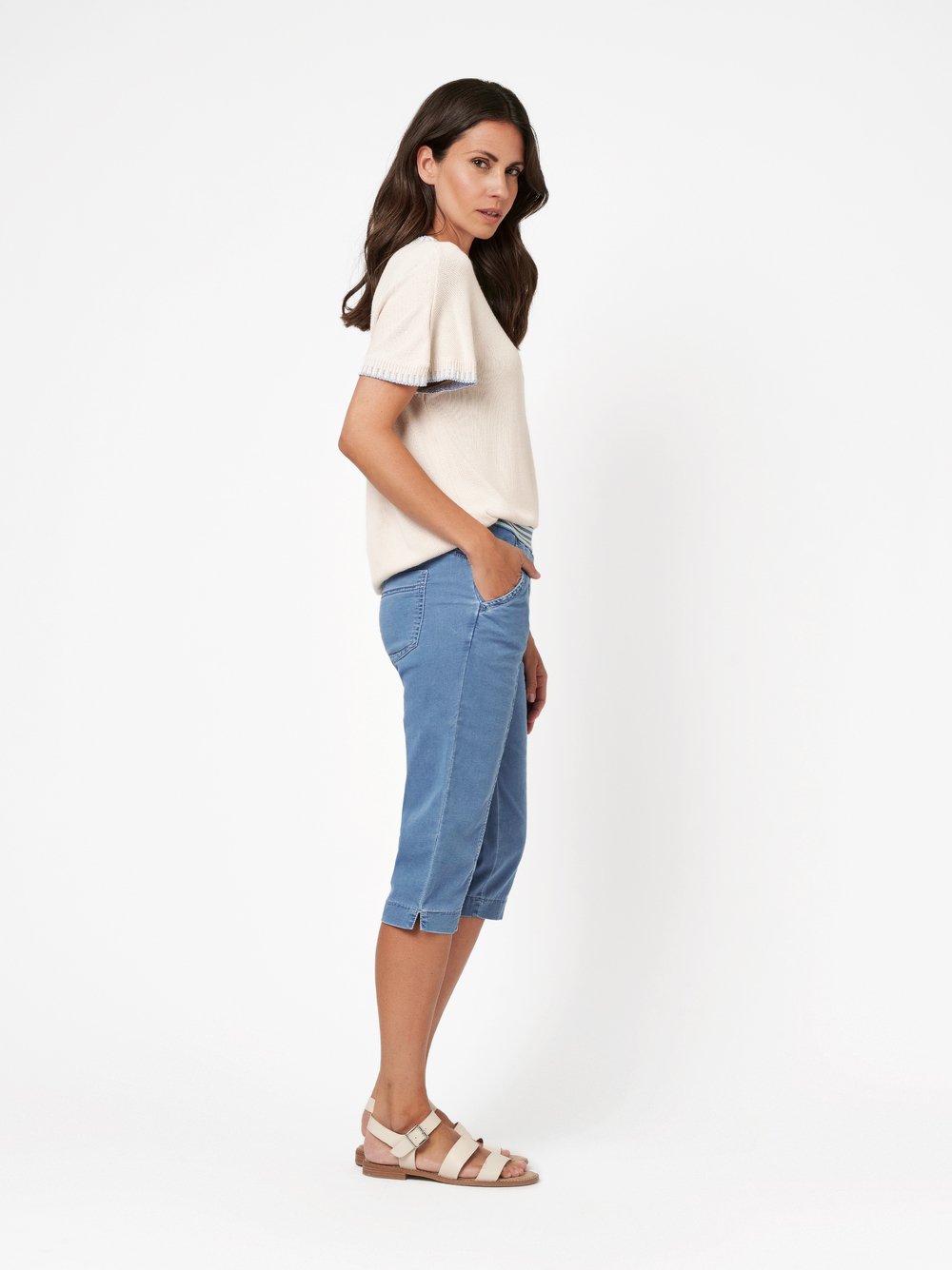Luftige Caprihose | Style »Sue« light blue