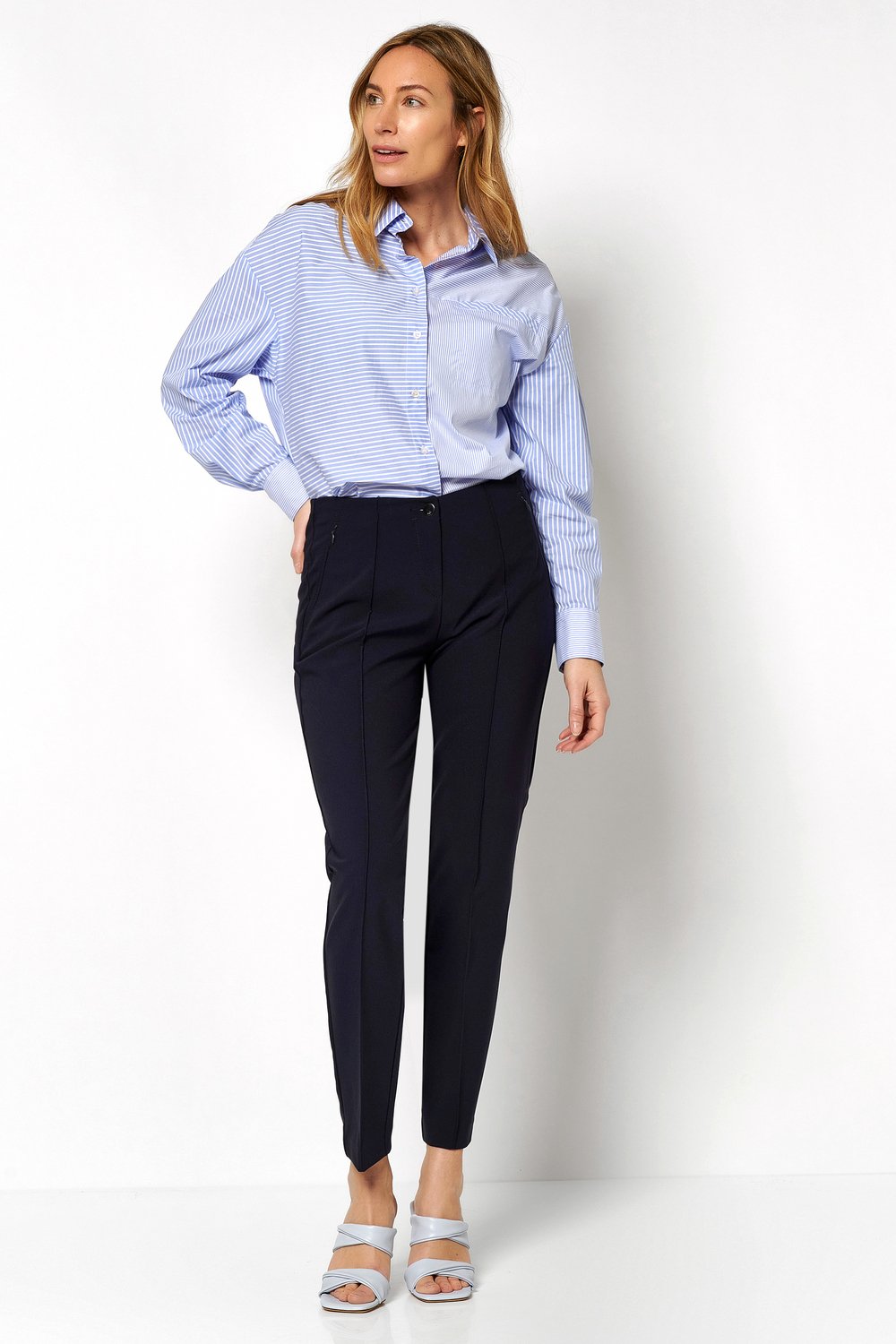 Slim-Fit business trousers | Style »Alessa« dark blue