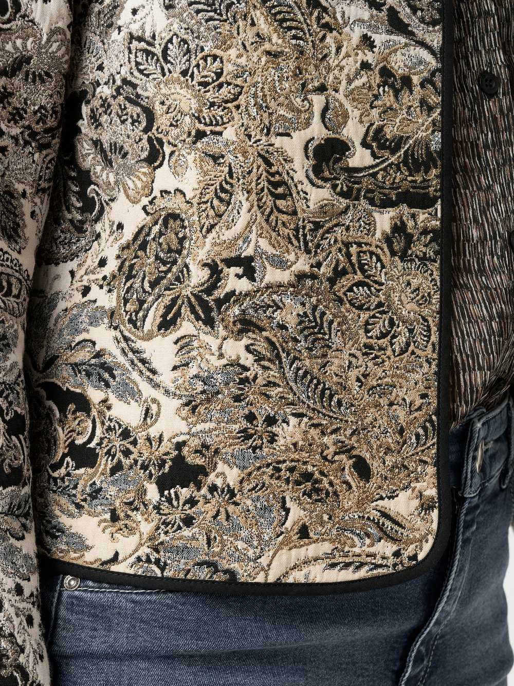 Jacke Karla nature/black Detailansicht Jacke Karla nature/black Detailansicht