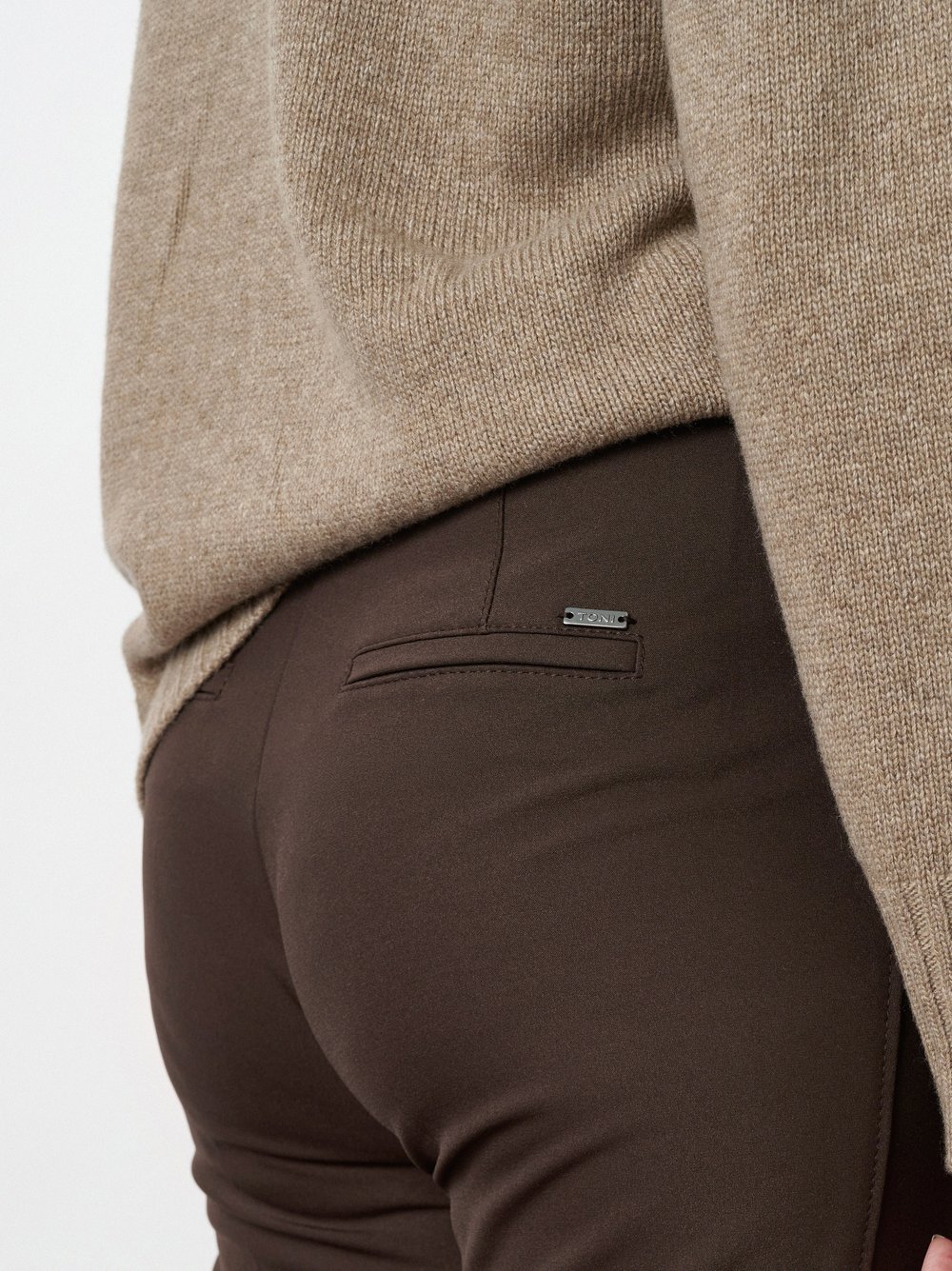 Tailoring-Hose mit Bügelfalten | Style »Jenny Smart« Dunkelbraun