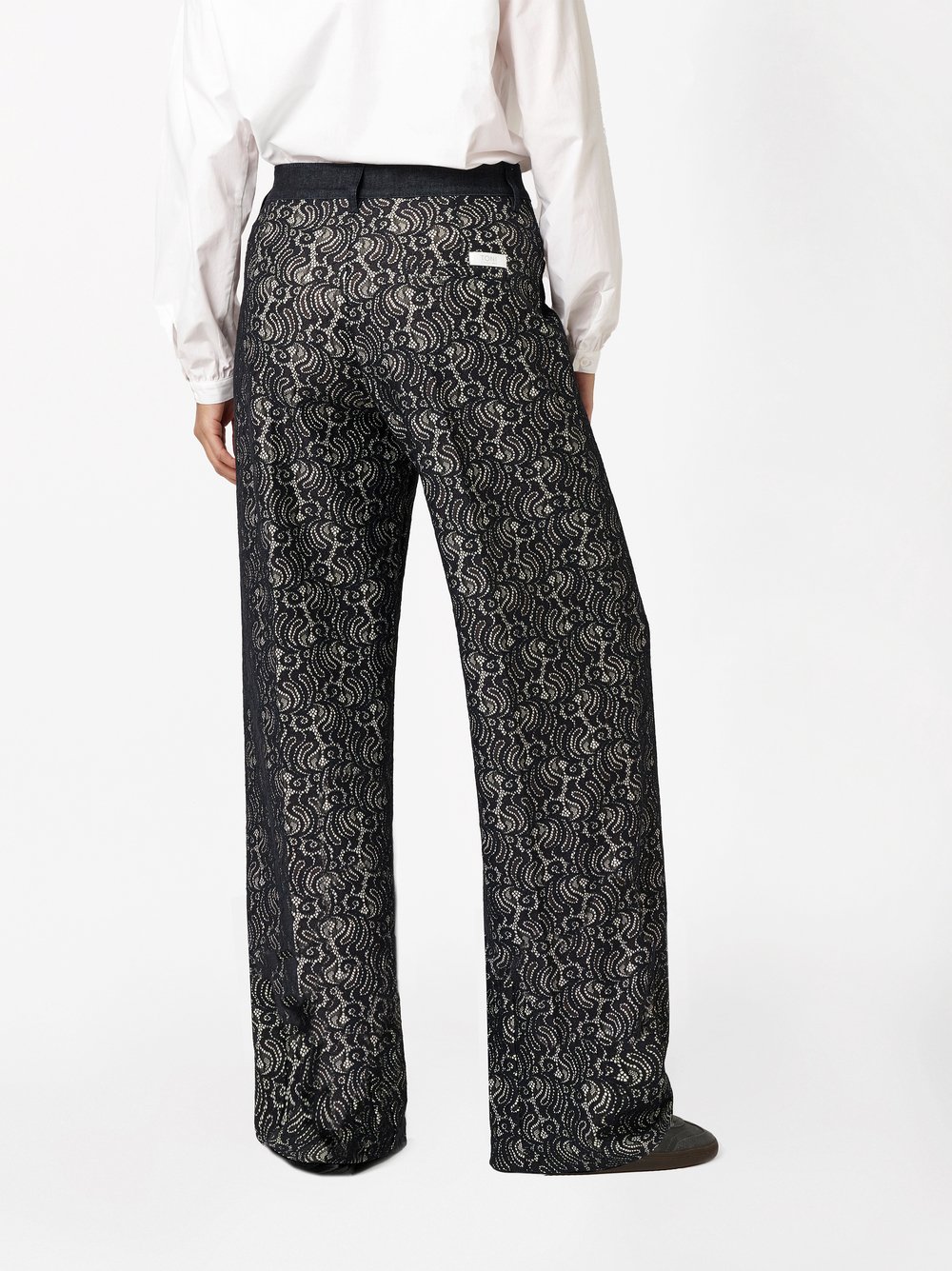 Hose Ella black navy Rueckansicht