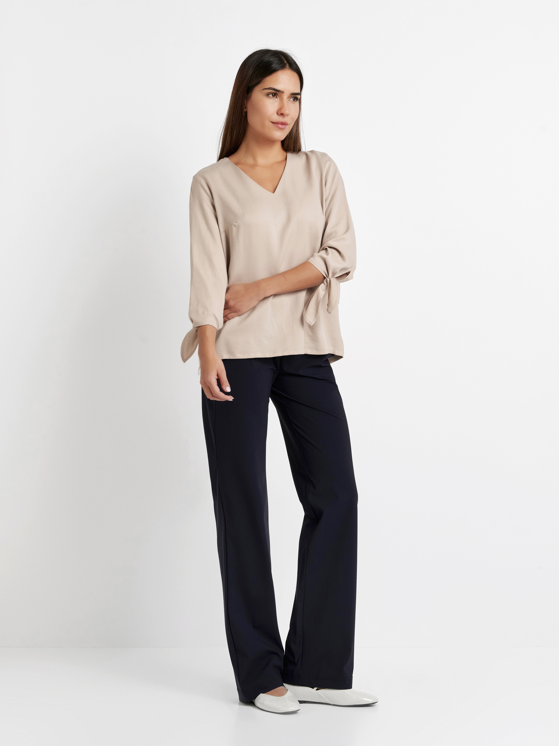 Elegant wide leg trousers | Style »Jenny« dark blue