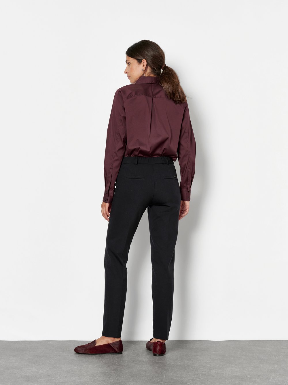 Tailoring-Hose mit Bügelfalten | Style »Jenny Smart« Schwarz