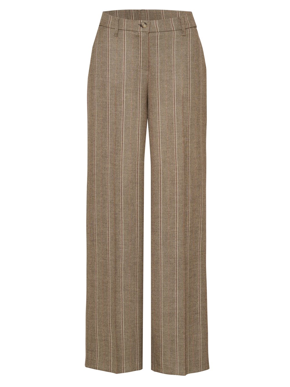 Wide-Leg Hose mit schimmernden Streifen | Style »Luisa Palazzo« Camel/Creme