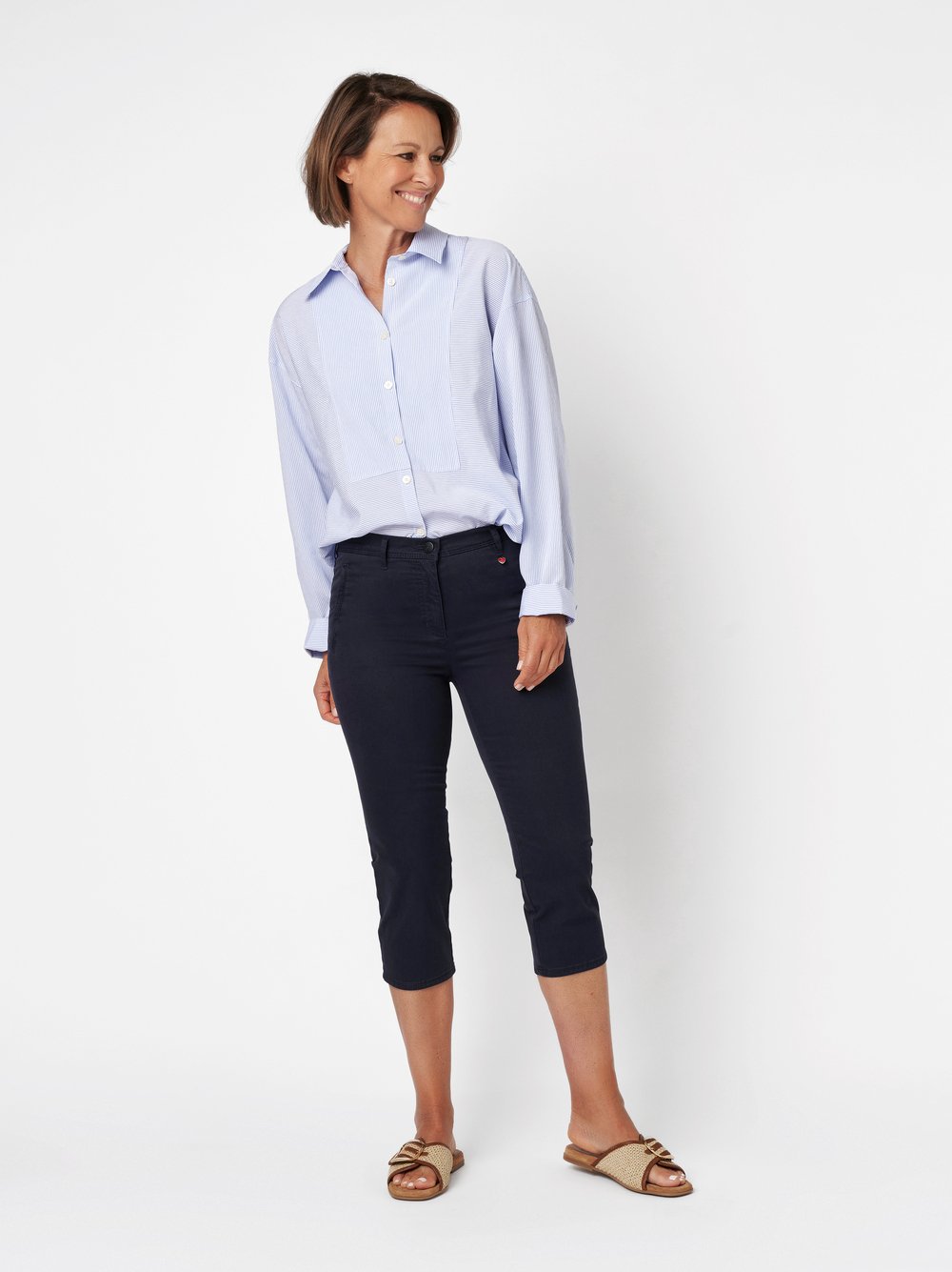 3/4-Hose mit Zippertaschen | Style »Meine beste Freundin« navy