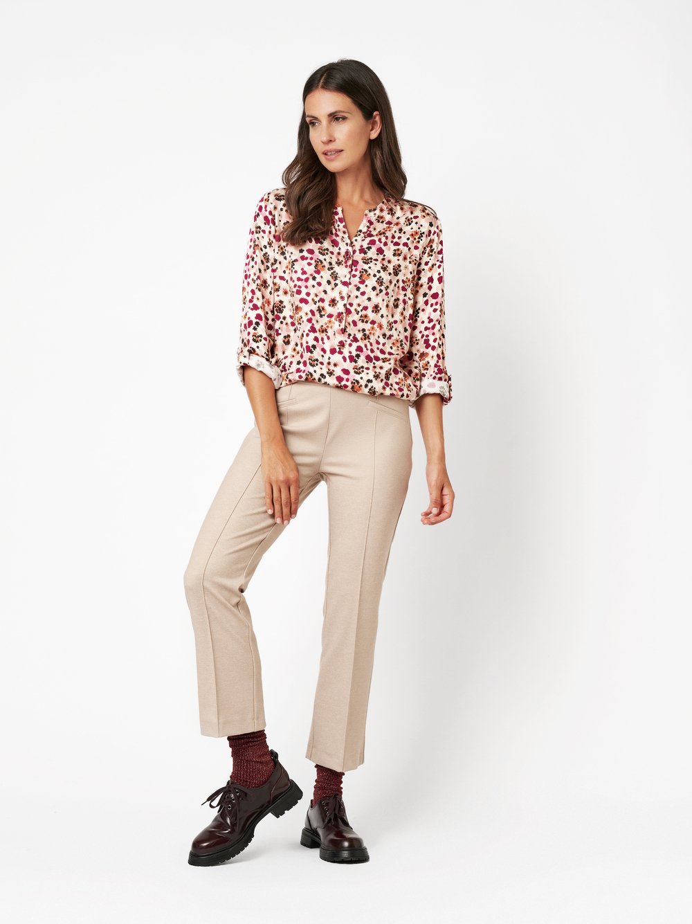 Bluse Bella multicolour rose Outfitansicht Bluse Bella multicolour rose Outfitansicht