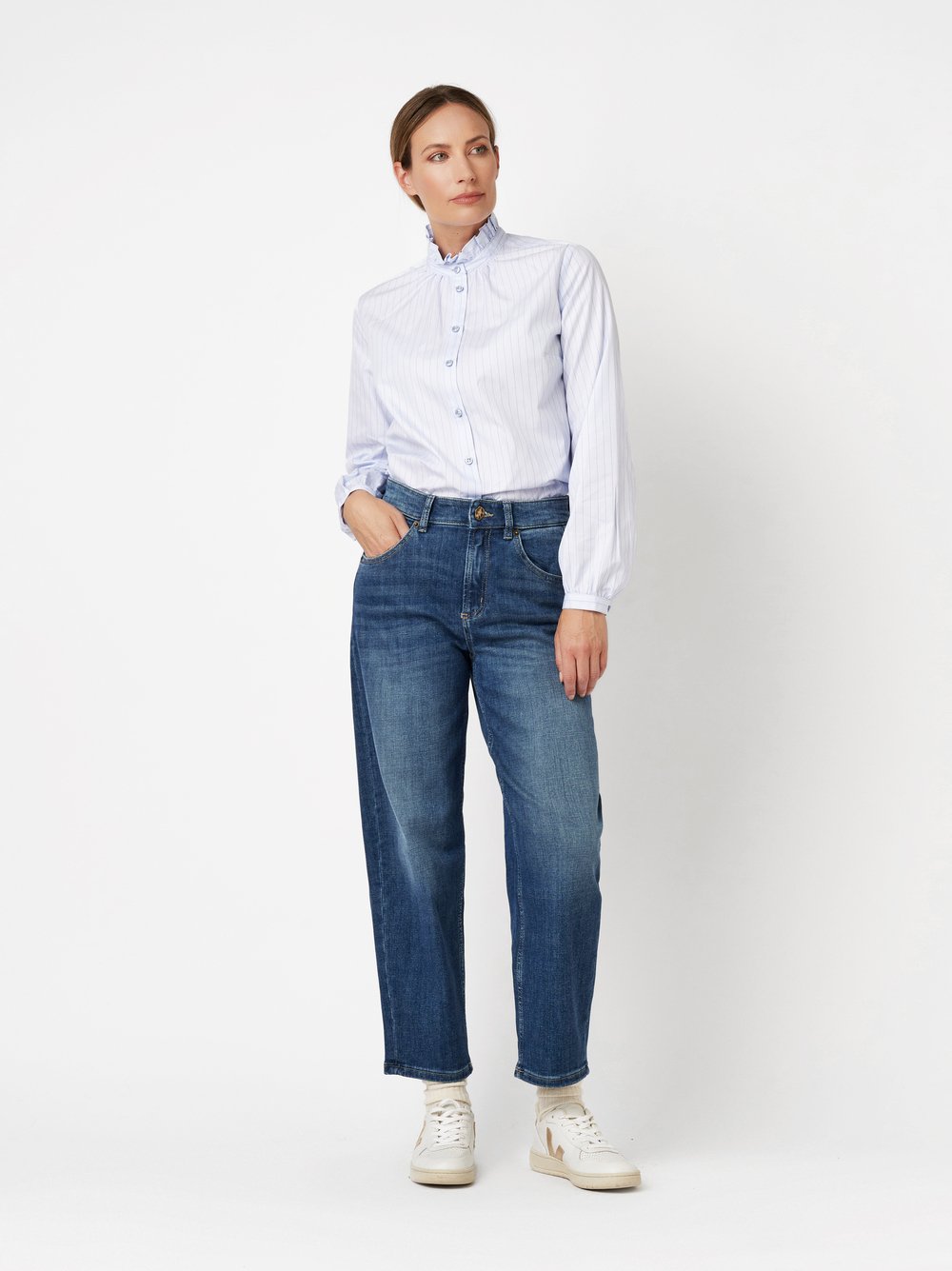 Barrel-Fit Jeans | Style »Liv« mid blue