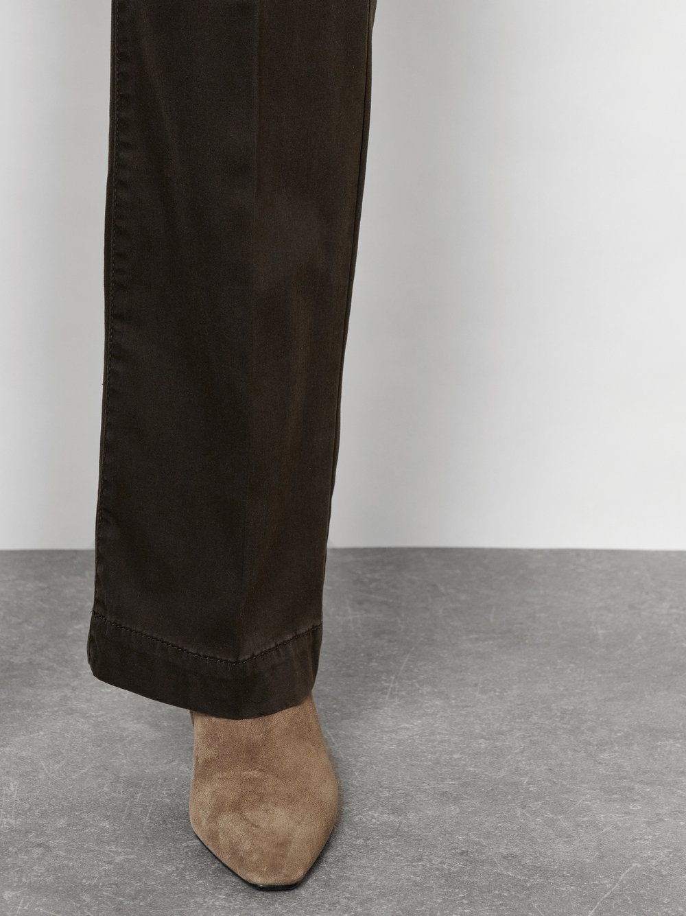 Wide-Leg Hose aus Baumwollsatin | Style »Jenny Wide« Dunkelbraun