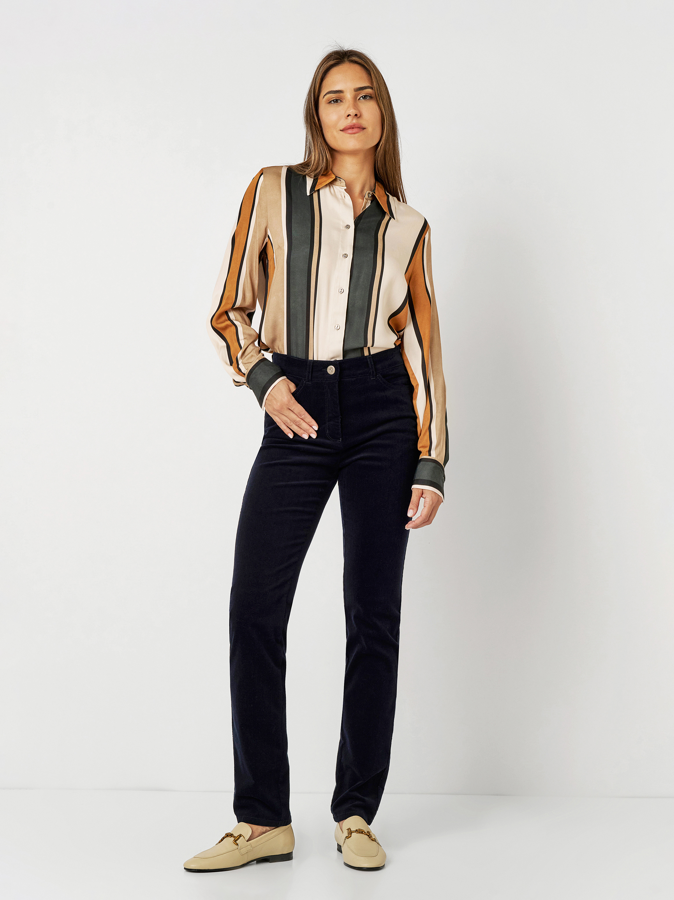 Hose be loved dark blue Outfitansicht Hose be loved dark blue Outfitansicht