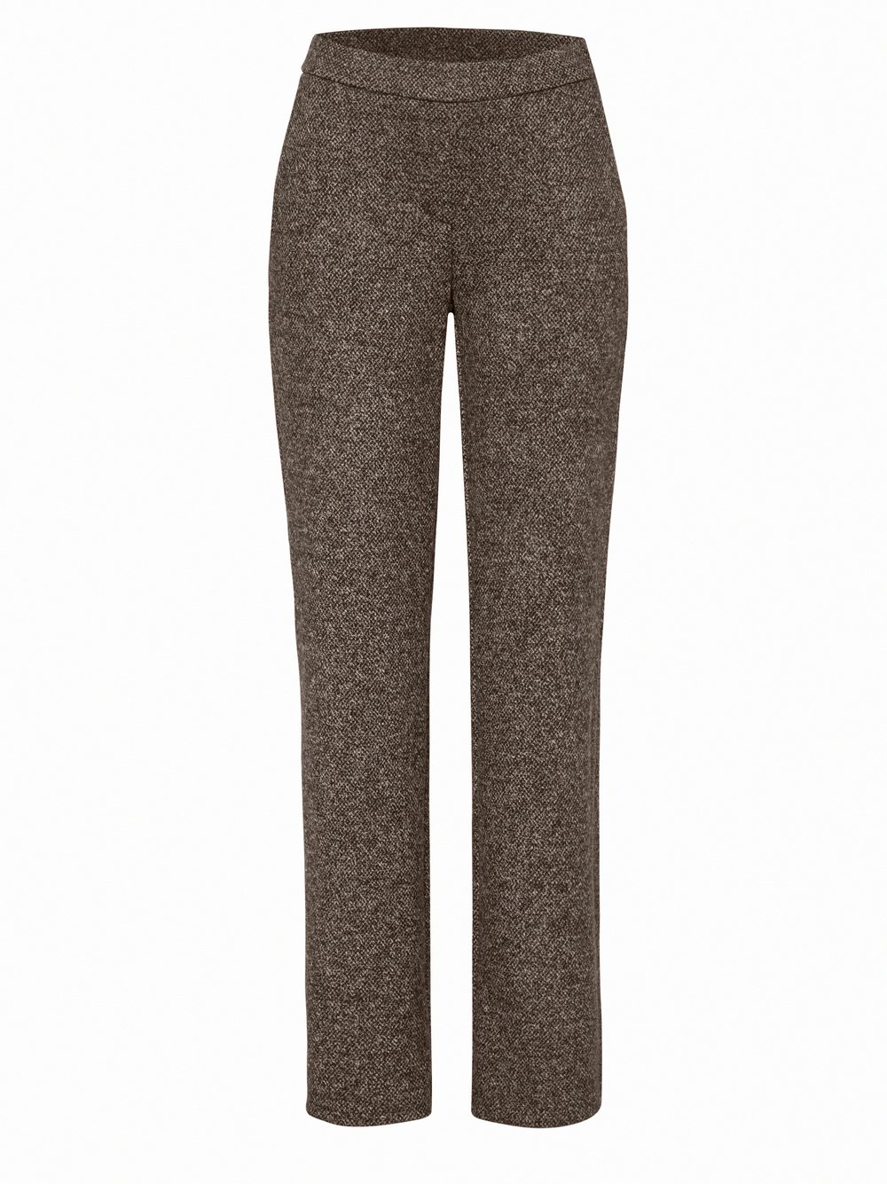 Womens trousers Jenny Wide in Brown, wide leg trousers in a melange look, product view