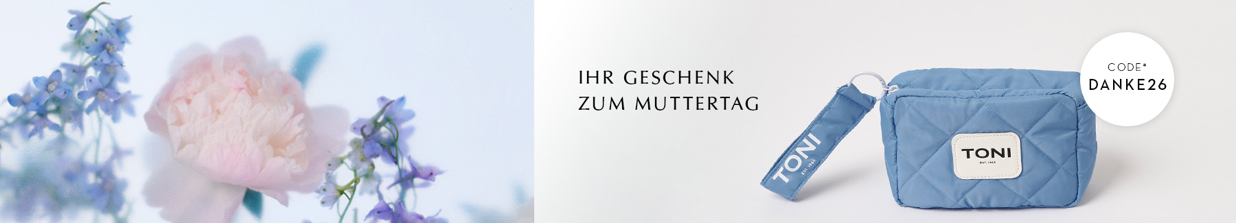 Blaue Kosmetiktasche - Ihr Geschenk zum Muttertag
