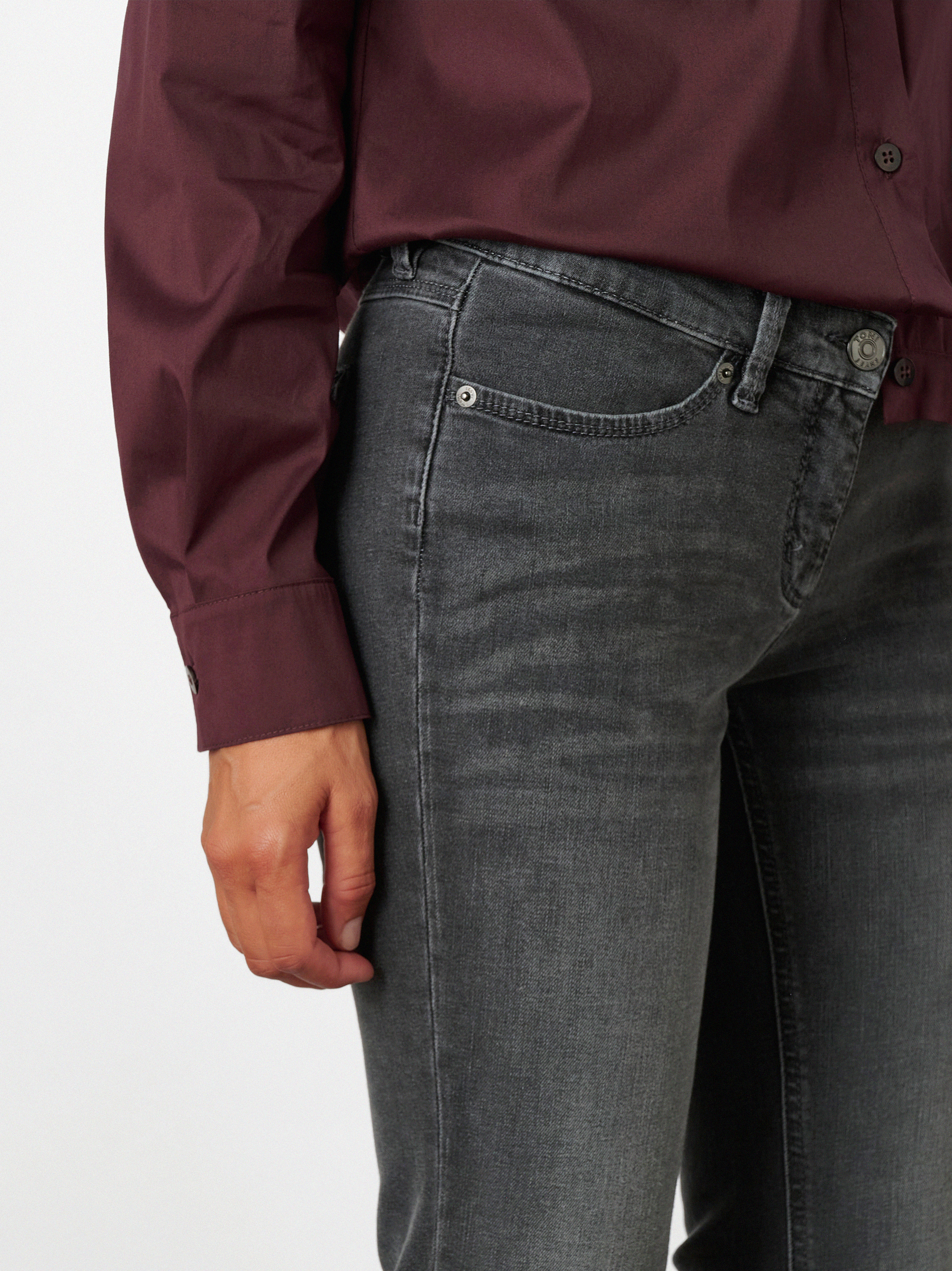 Damenjeans Perfect Shape in Grau, Jeans mit Shapingeffekt, zweite Detailansicht