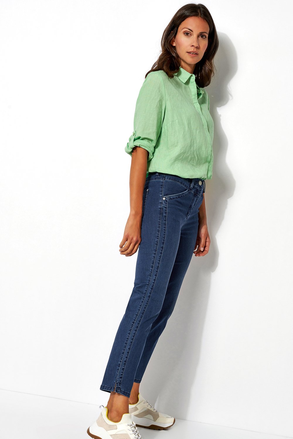 7/8-Jeans mit Doppelnaht | Style »be loved« dark blue