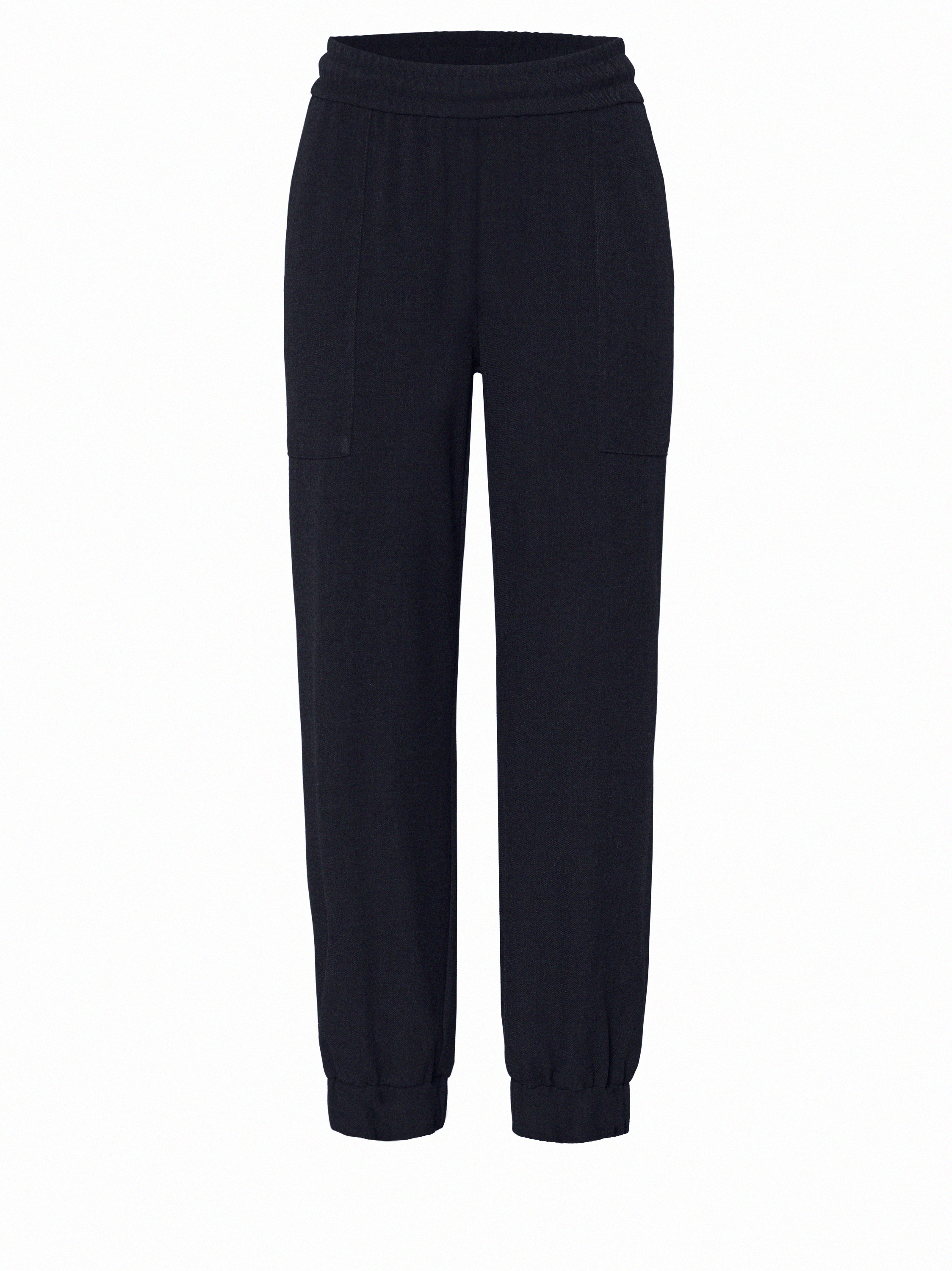 Damenhose Sue Jogpants in Marine, Moderne Jogpants aus Gabardine, freigestellte Produktansicht