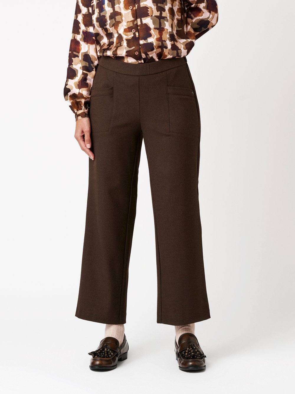 Trousers Sue dark brown front view