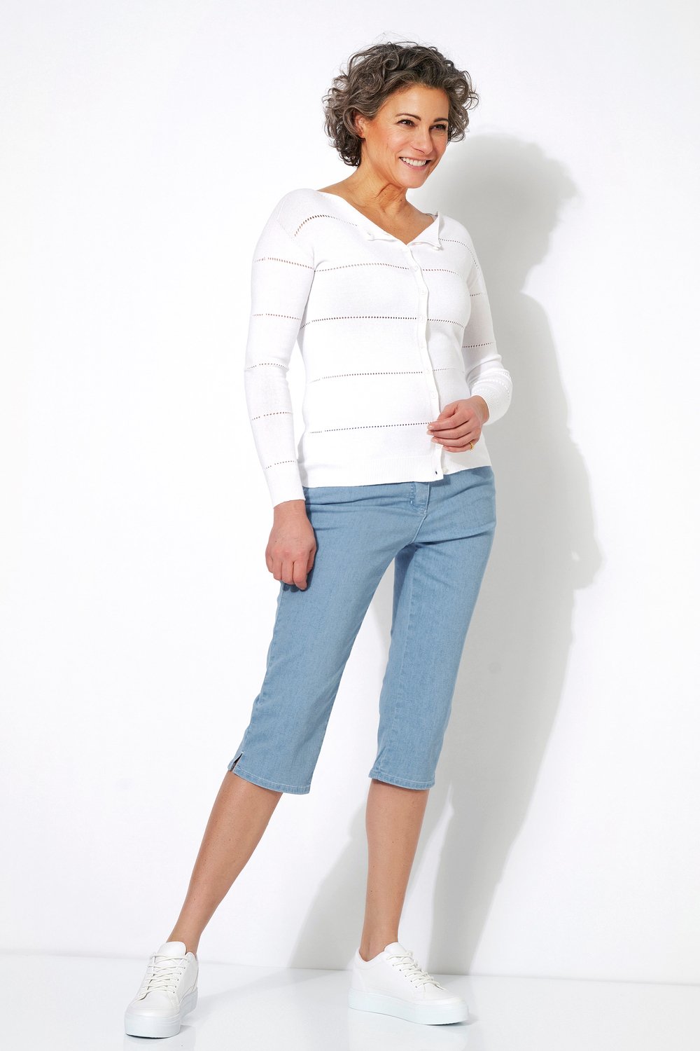 Schlanke Caprijeans | Style »Meine beste Freundin« Hellblau