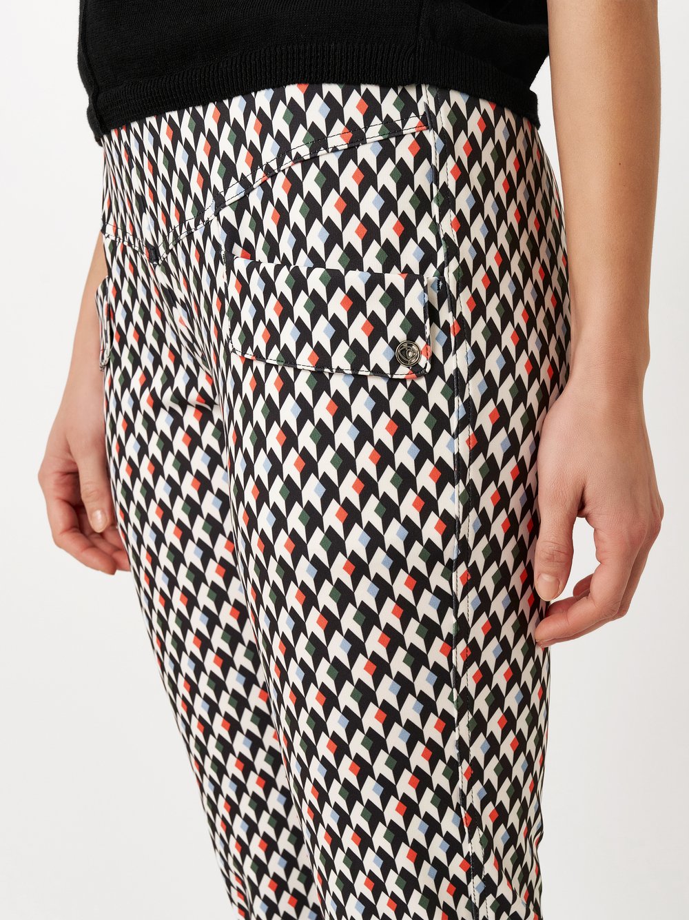 Trousers Jenny black/white detail view