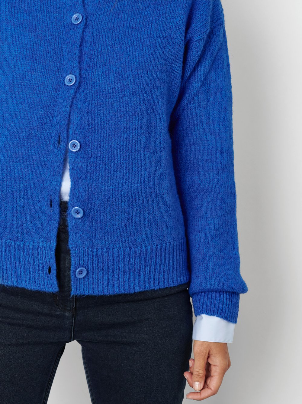 Cardigan with Mohair | Style »Ivette« Blue