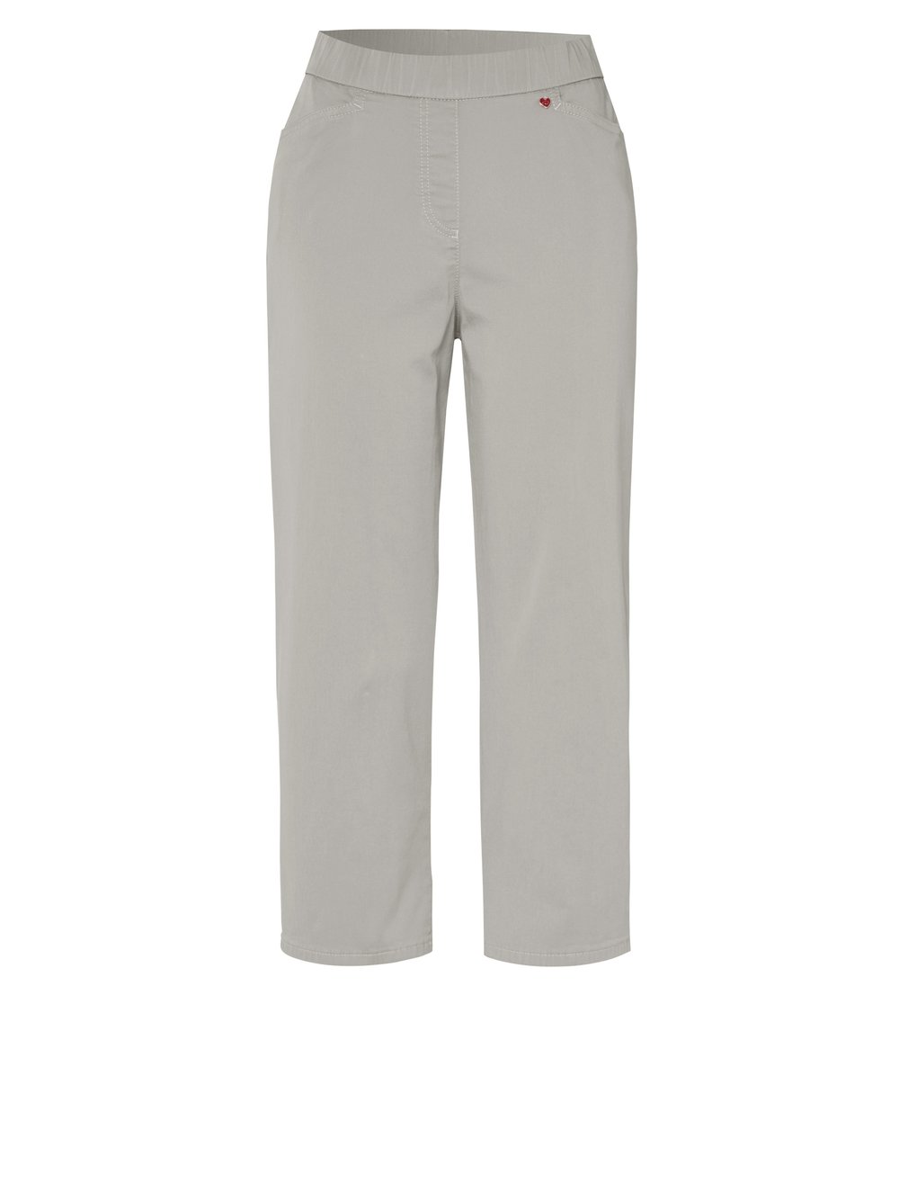 Womens trousers Scarlet 3/4 in light khaki, relaxed 3/4-length trousers with a pull-on waistba, product view